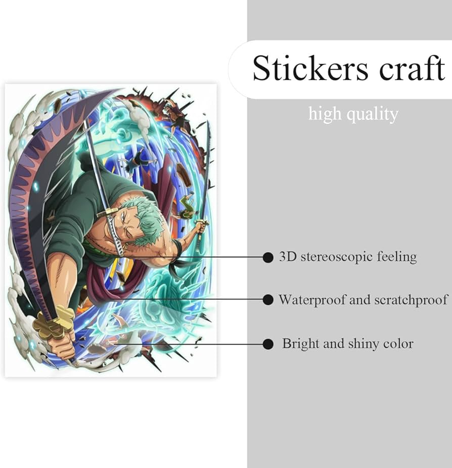 Amazon.co.jp: ワンピース ONE PIECE ゾロ十郎 クリスタルステッカー