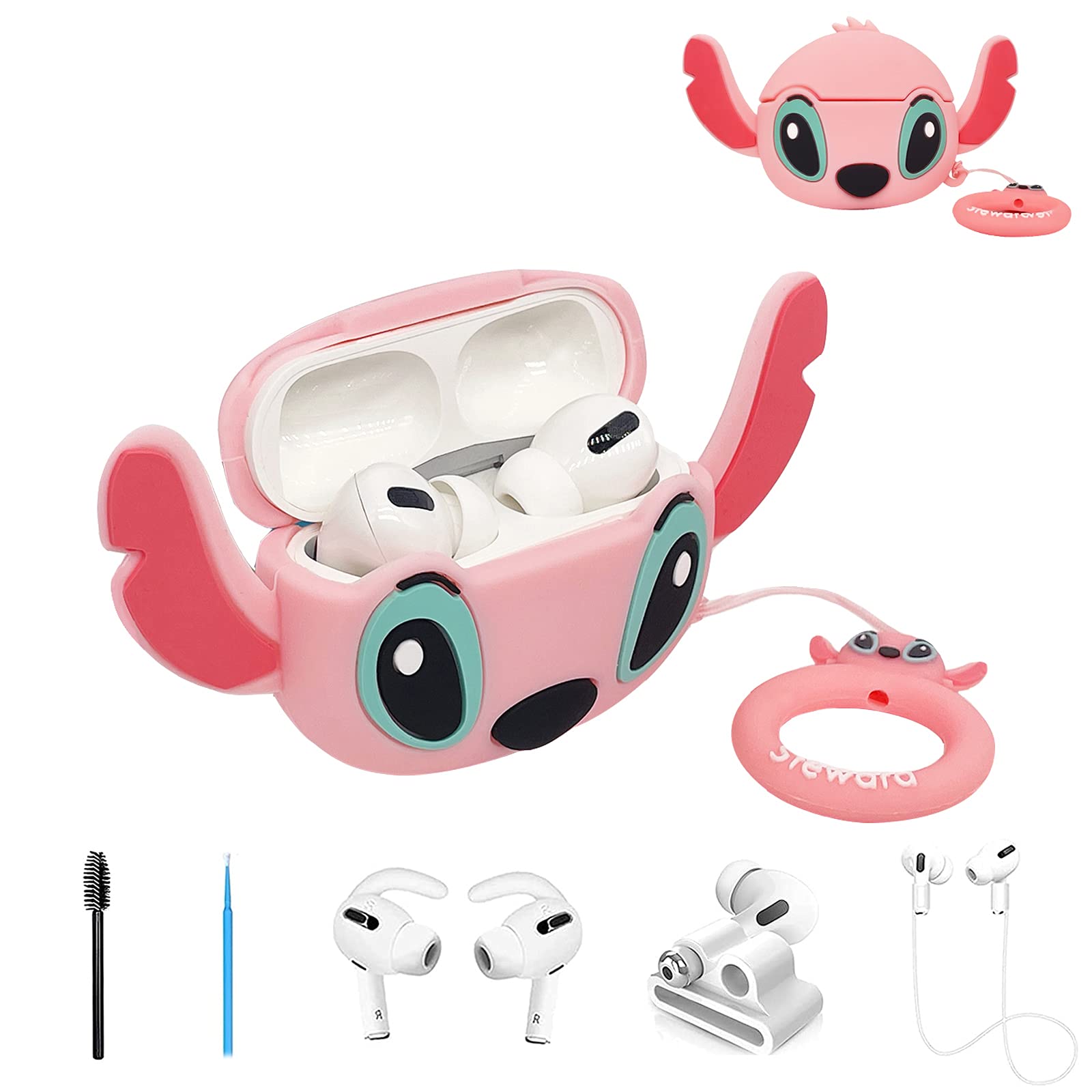 7 in 1 Set Stitch Airpod Pro Case, Fashion Cute Funny Cool Food