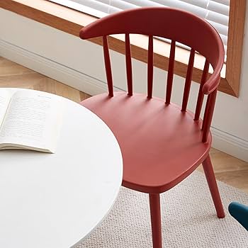 Amazon｜YJFFQ ダイニングチェア おしゃれ レッド 北欧家具 45*76cm