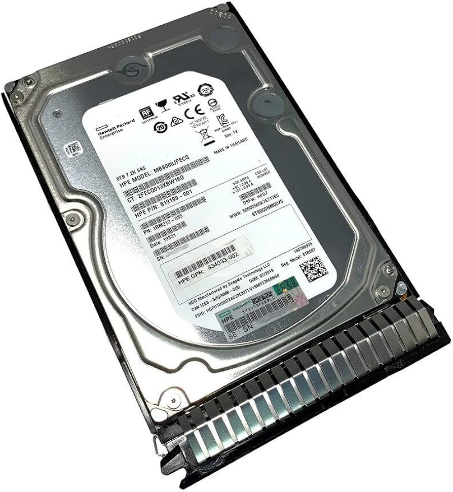 Amazon.com: HPE 819201-B21 8TB 12G SAS 7.2K LFF 512E SC MDL Hard