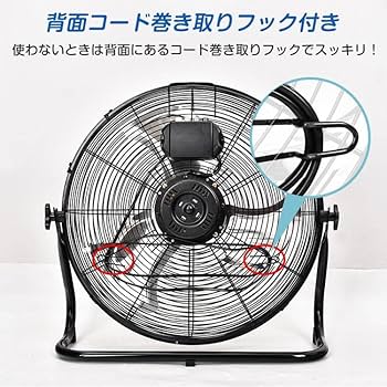 Amazon.co.jp: サンパーシー 業務用大型扇風機 最大風速約480m 3枚羽根