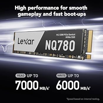 Amazon.com: Lexar 4TB NQ780 SSD PCIe Gen4 NVMe M.2 2280 Internal