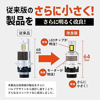Amazon | HID屋 D4S 19300cd(カンデラ) LED ヘッドライト 爆光 ポン
