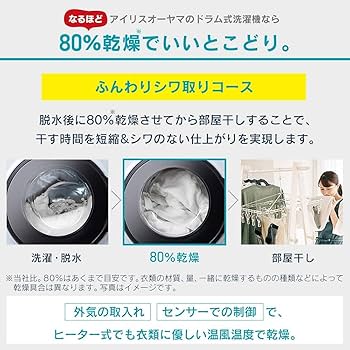 Amazon | アイリスオーヤマ ドラム式洗濯機 CDK832-W | アイリス