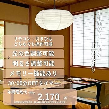 Amazon | タキズミ (Takizumi)LED搭載/明るさ・色合い調整できる和紙