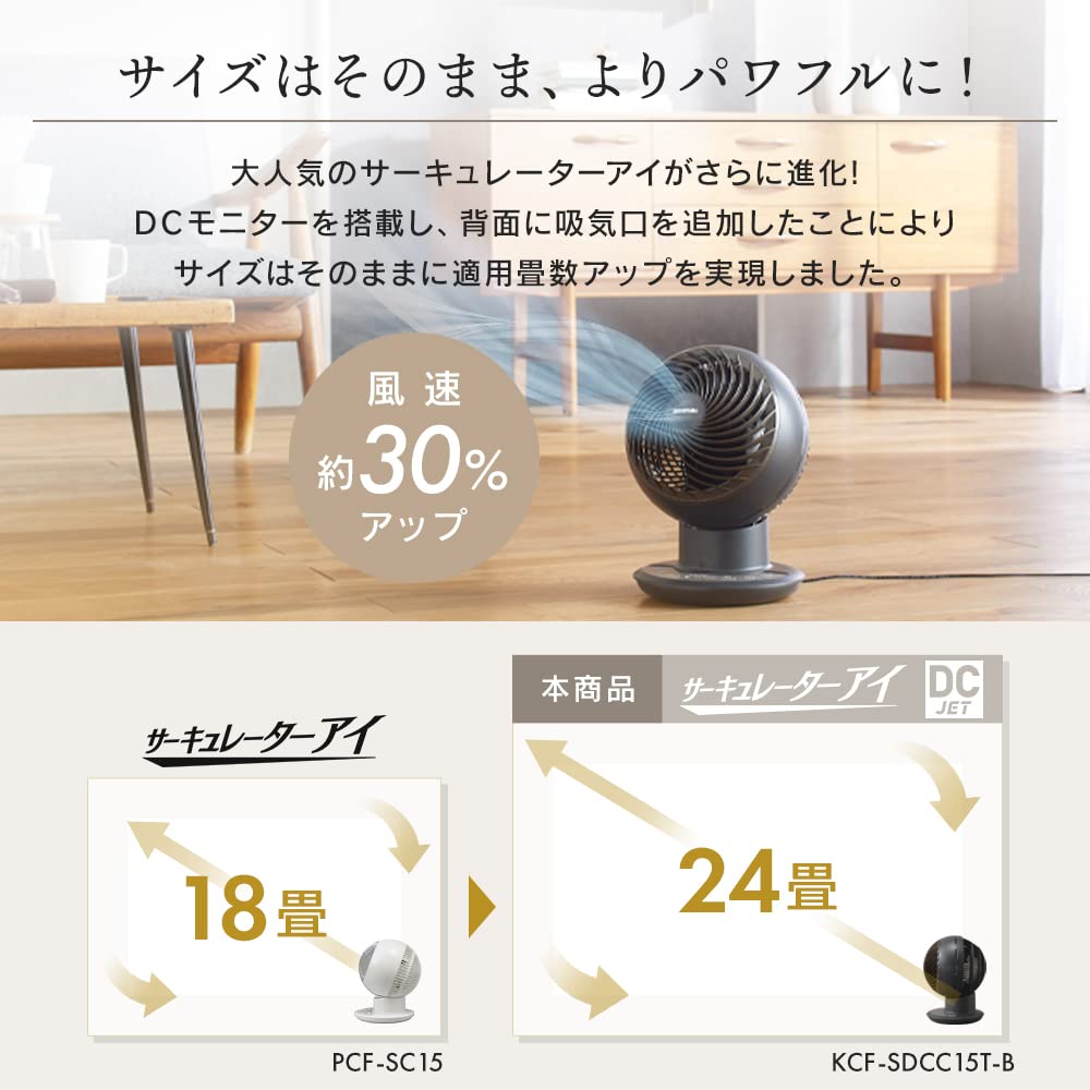 Amazon | アイリスオーヤマ サーキュレーターアイ DC JET 15cm KCF