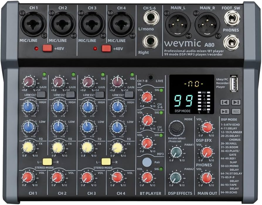 Amazon.com: Weymic A-Series Professional Mixer for Recording DJ