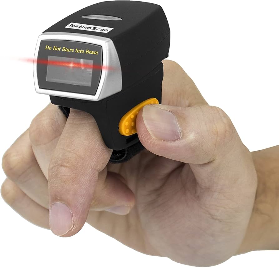 Amazon.co.jp: ワイヤレスBluetoothリングバーコードスキャナー、3-in