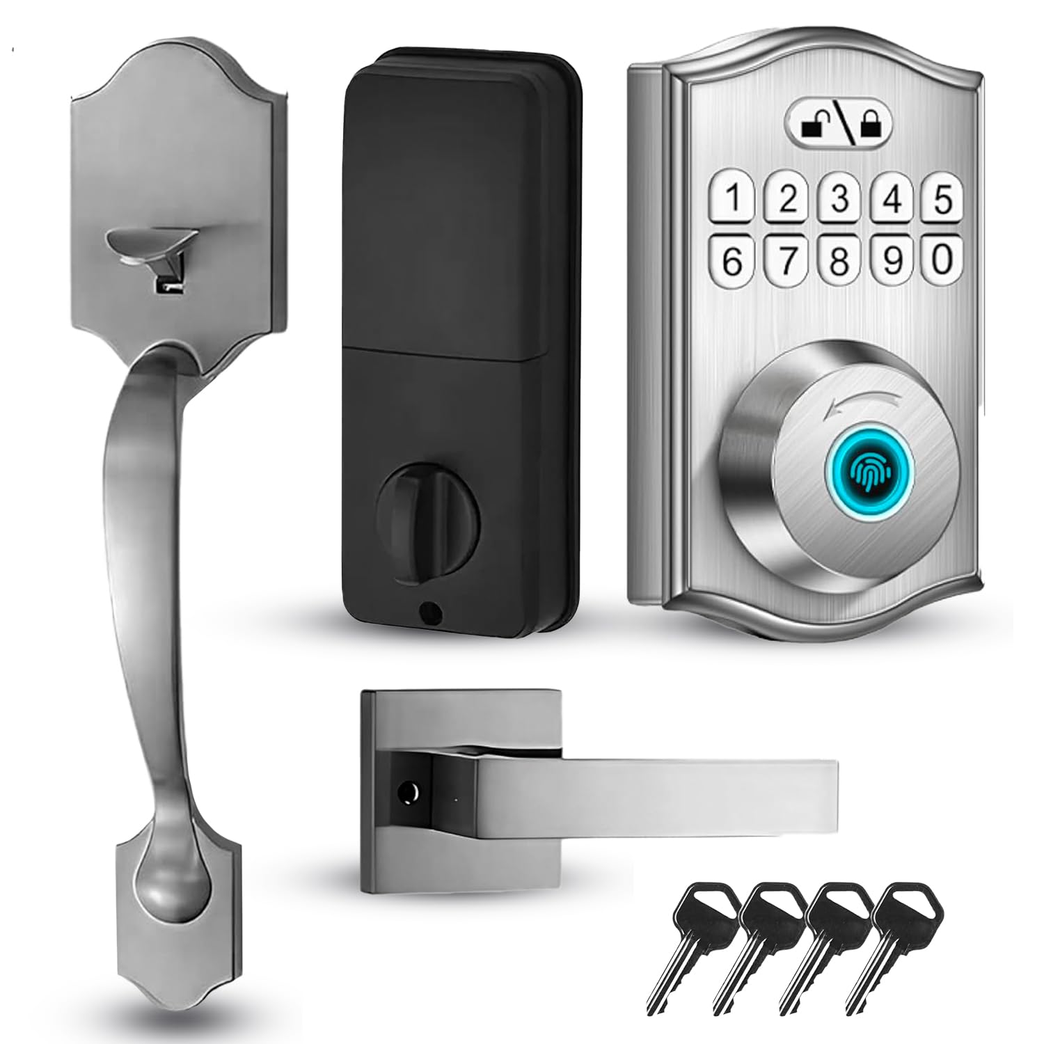 Miko Group Keypad & Fingerprint Keyless Entry Front Door Lock with