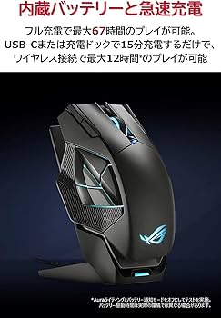 Amazon.co.jp: ASUSTek ゲーミングマウス ワイヤレス ROG Spatha X MMO