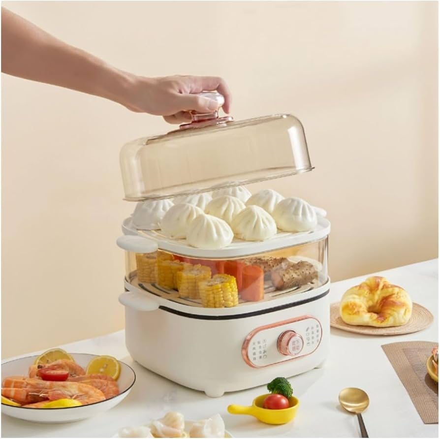 Amazon | 電気蒸し器2段調理 大容量11L 多機能 スチームクッカー 蒸し