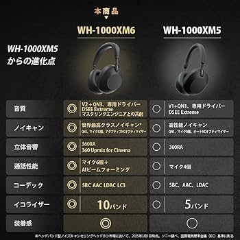 Amazon.co.jp: ソニー(SONY)WH-1000XM6 ブラック:ワイヤレスヘッドホン