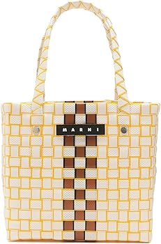 Amazon | [マルニ] かごバッグ ホワイト レディース M00638M00I WMW73F