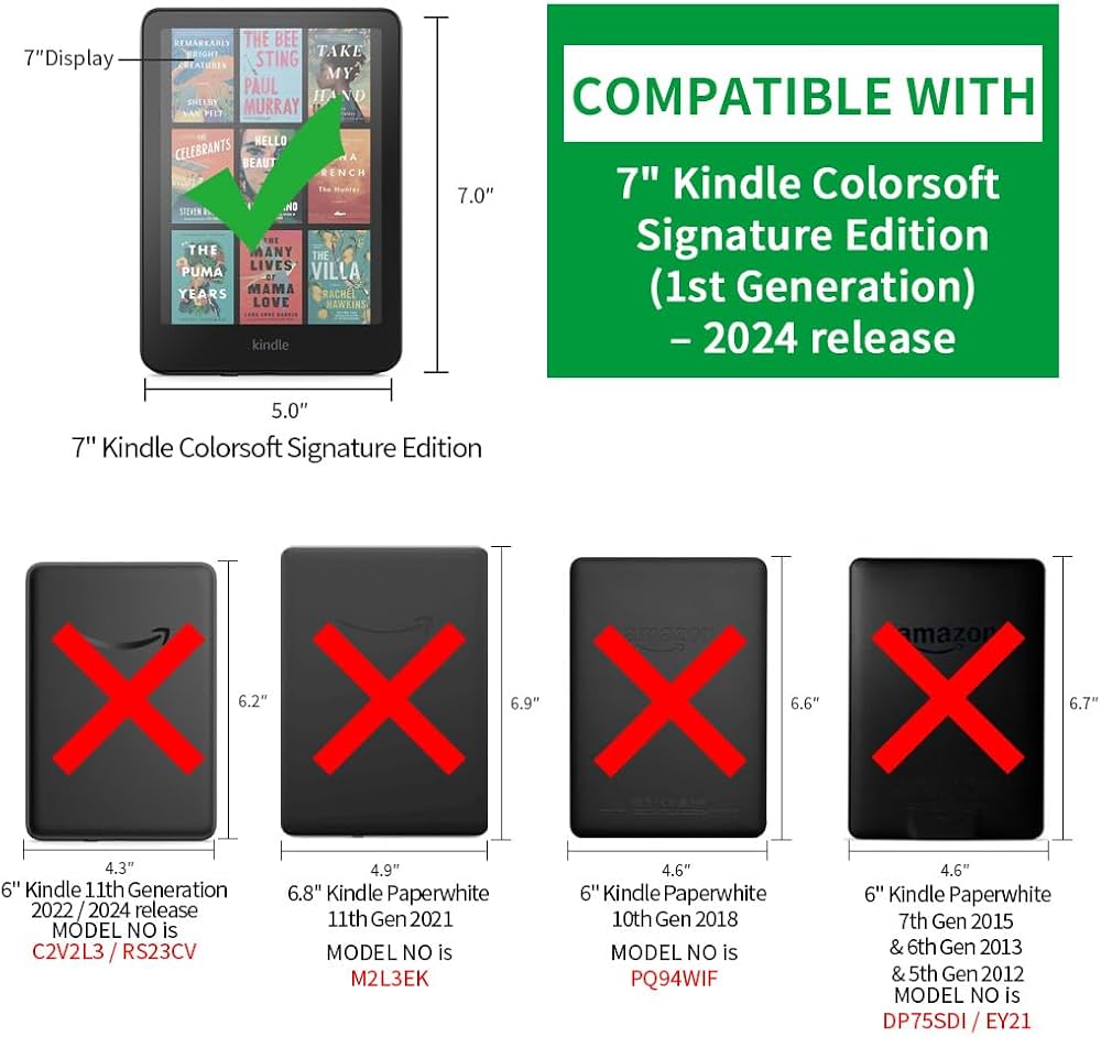 Amazon.com: Case for Kindle Colorsoft (1th Generation, 2024
