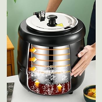 Amazon | 10L-13L食品用スープ釜ウォーマー, 業務用 ステンレス鋼 業務