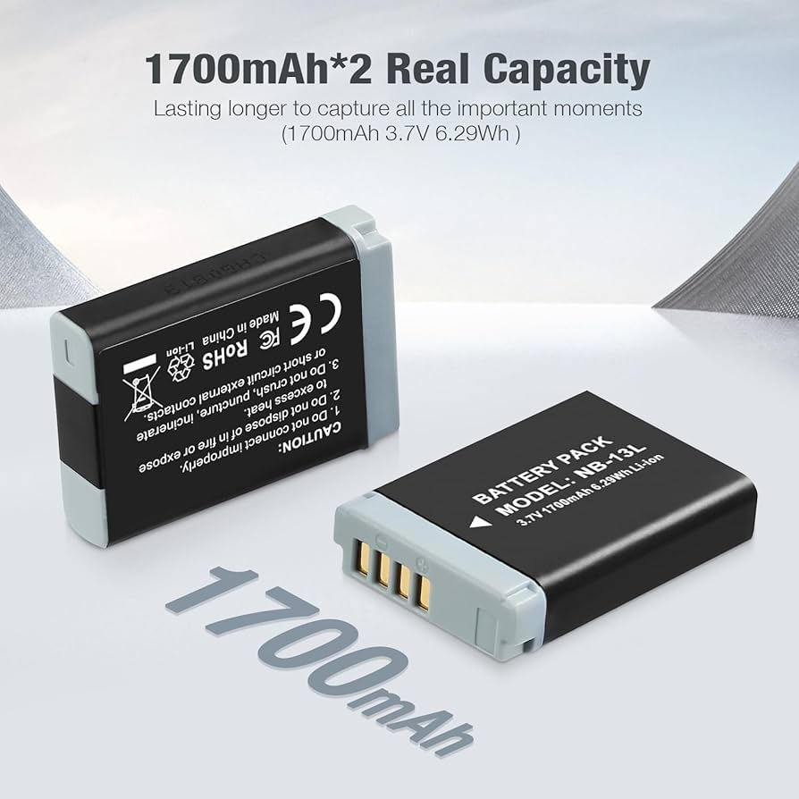 Amazon.com: NB-13L Battery 2 Pack Replacement Li-ion Batteries and