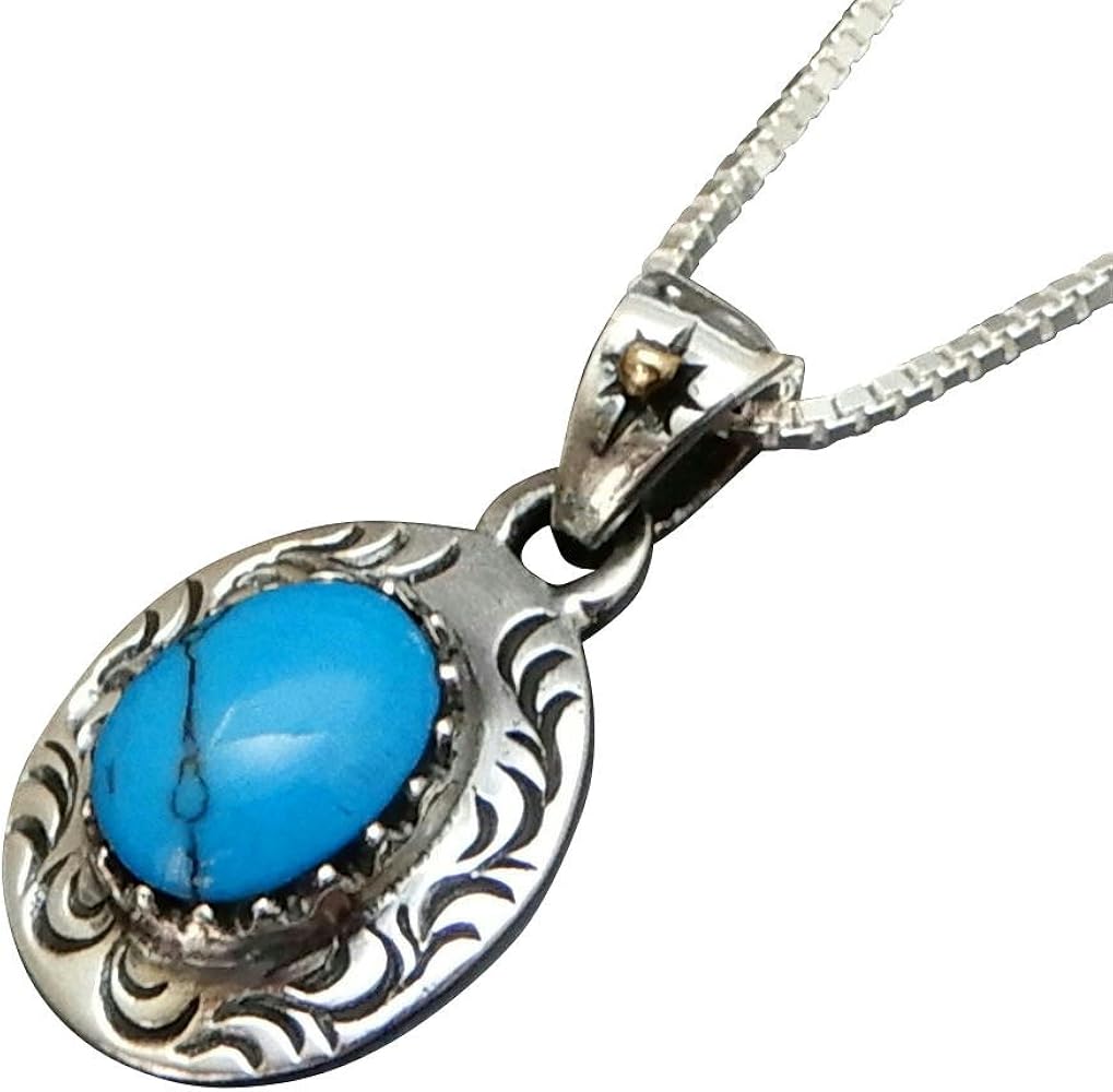 Amazon | ターコイズネックレス シルバー925 メンズネックレス