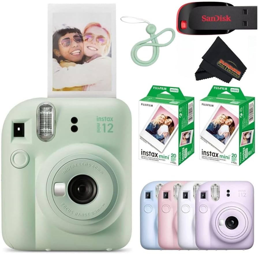 Amazon.com : Fujifilm Instax Mini 12 Instant Camera Mint Green