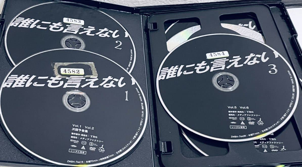 Amazon.co.jp: 誰にも言えない 全6巻 レンタル版DVD 全巻セット 佐野