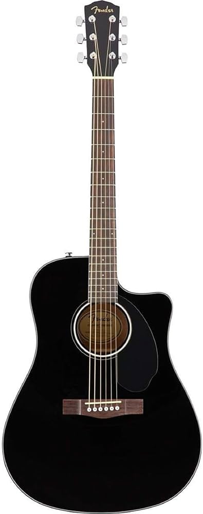 Fender Acoustic Guitar with Cutaway Electronics CD60SCE Black
