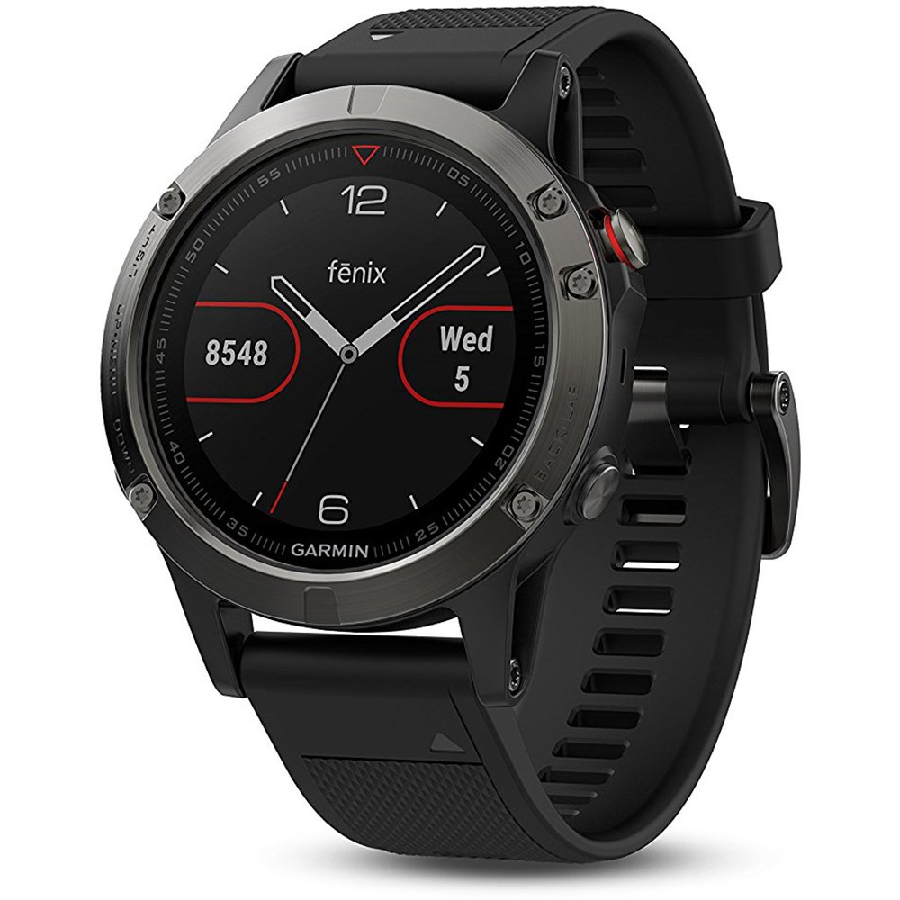 Garmin 010-01688-00 Fenix 5-Slate Gray/Black Band Regular Glass