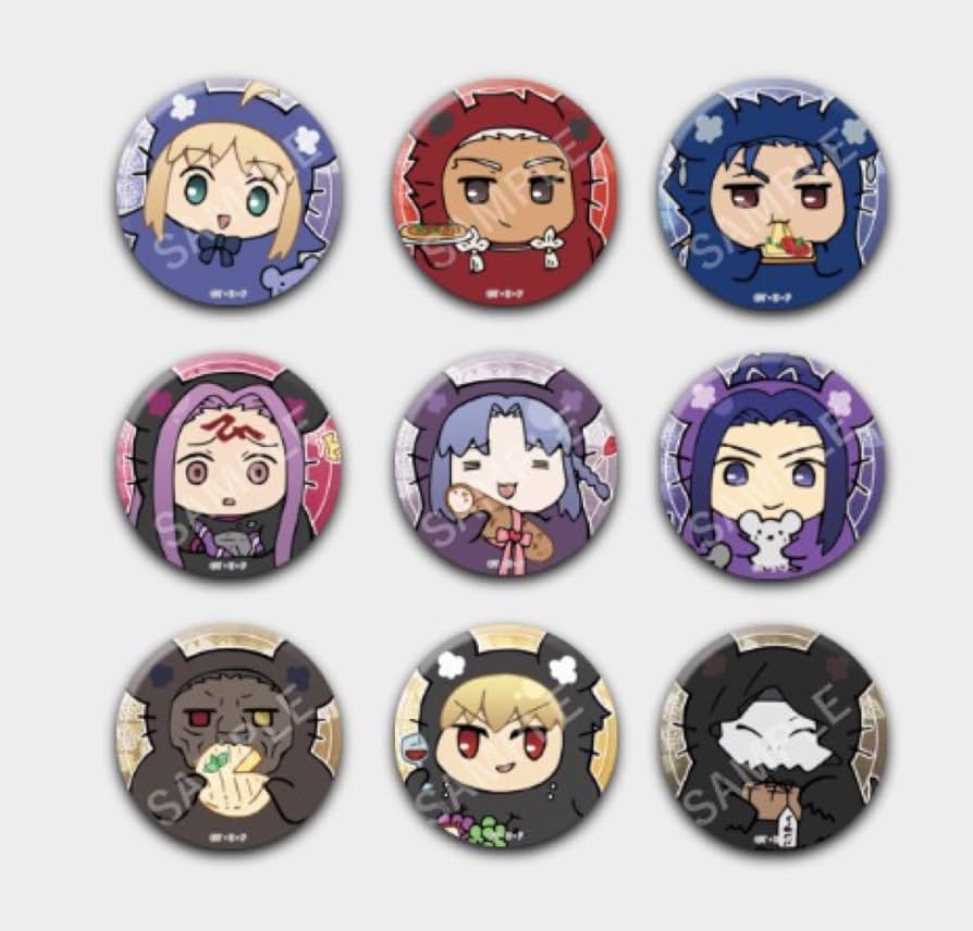 Amazon.co.jp: Fate ステイナイトカフェ ゼロカフェ 干支缶バッジ 8点