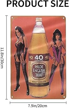 Amazon.com: GCOCL Old English Malt Liquor Beer Vintage Tin Sign