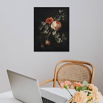 Amazon.co.jp: 絵画 バラの油絵インテリア 絵画 オランダバロック様式