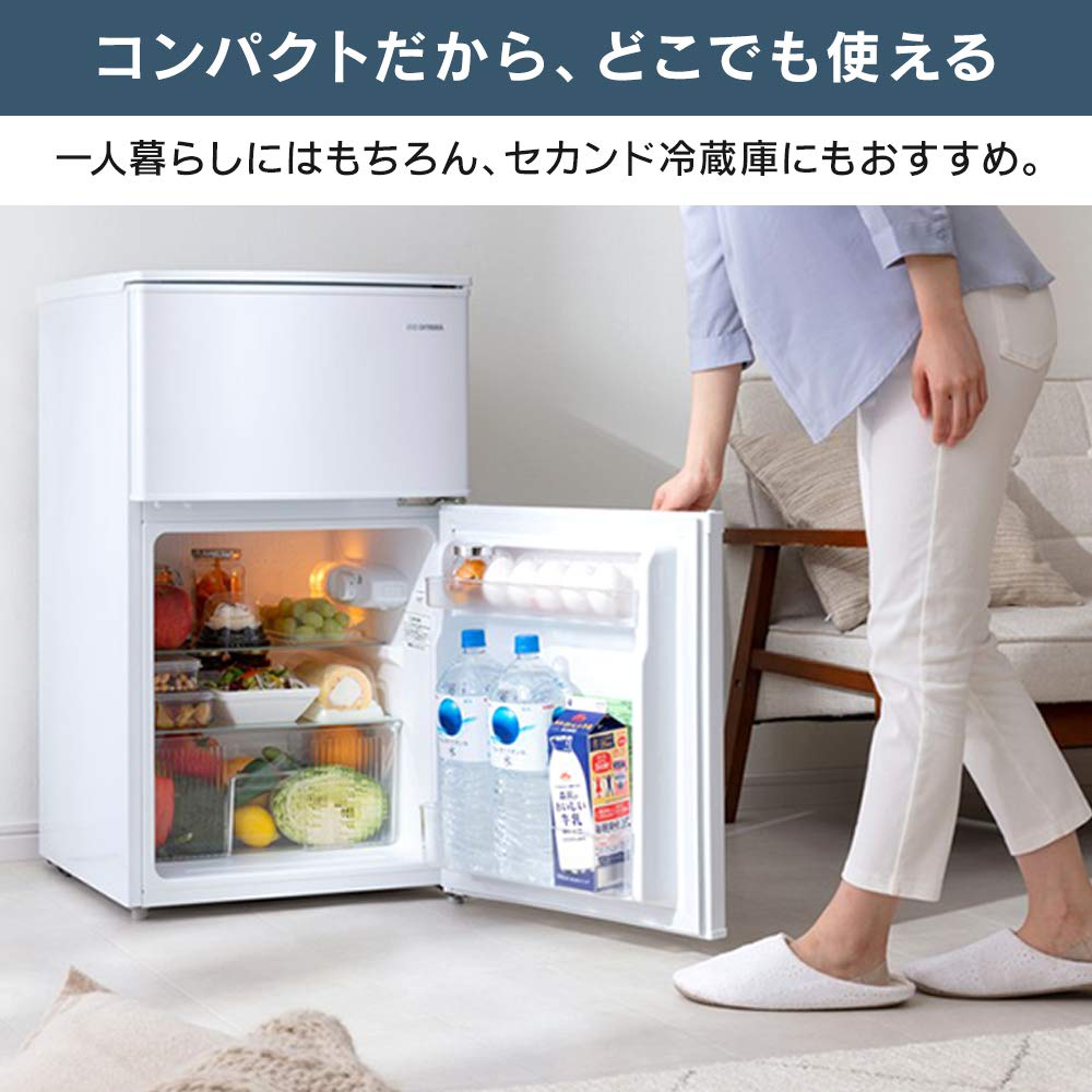 Amazon.co.jp: Iris Ohyama IRSD-9B-W Refrigerator, 23.8 gal (90 L