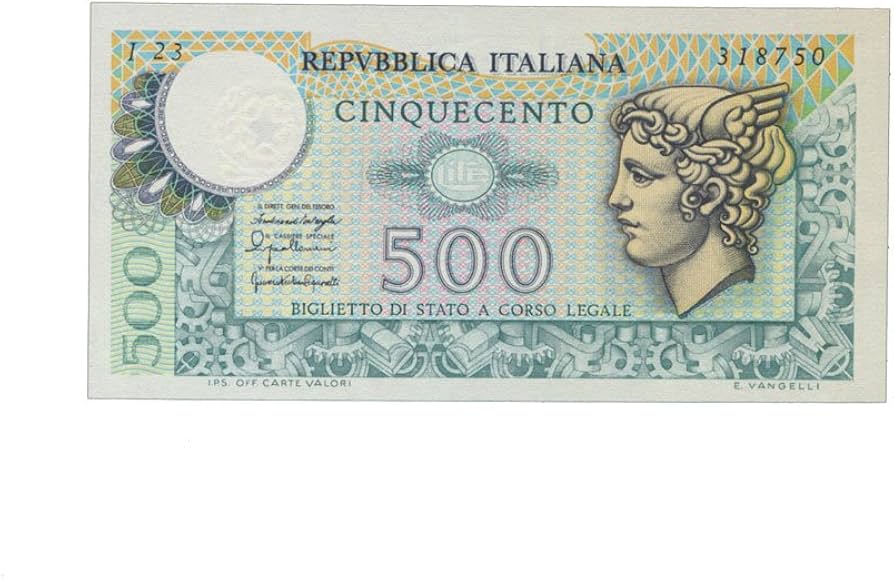 Amazon.co.jp: 外国紙幣 イタリア 500リラ紙幣 1976年 : ホビー