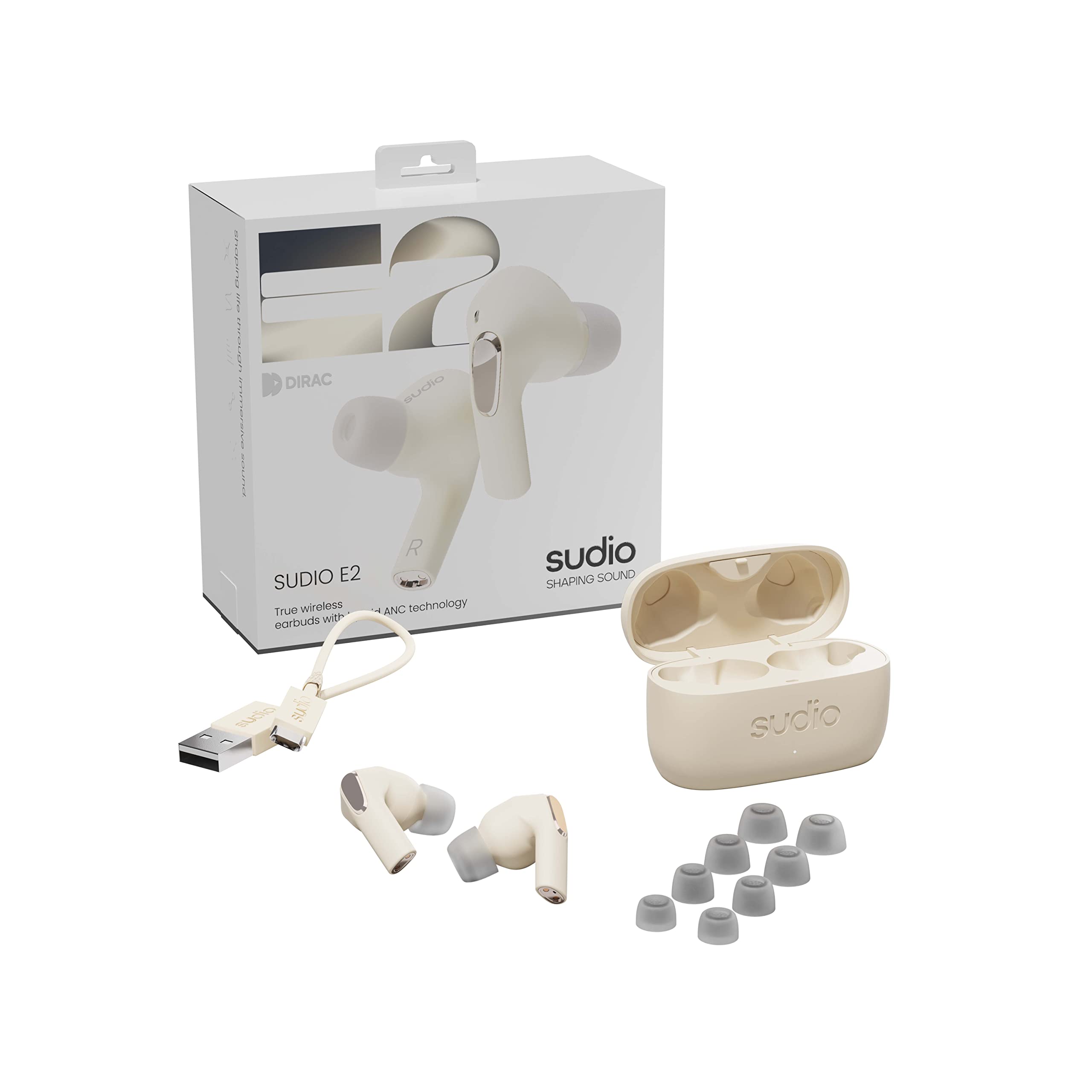 Amazon.co.jp: 【国内正規品】SUDIO E2 (クリーム) ワイヤレスイヤホン