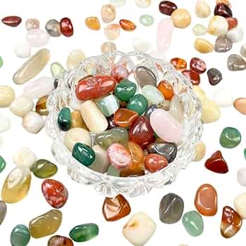 Amazon.co.jp: 天然雨花石 瑪瑙 五彩石 500g インテリア・水槽・風水