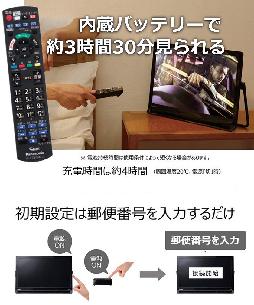 ヒロ様 Panasonic ポータブルテレビ UN-19CFB9-K Amazon