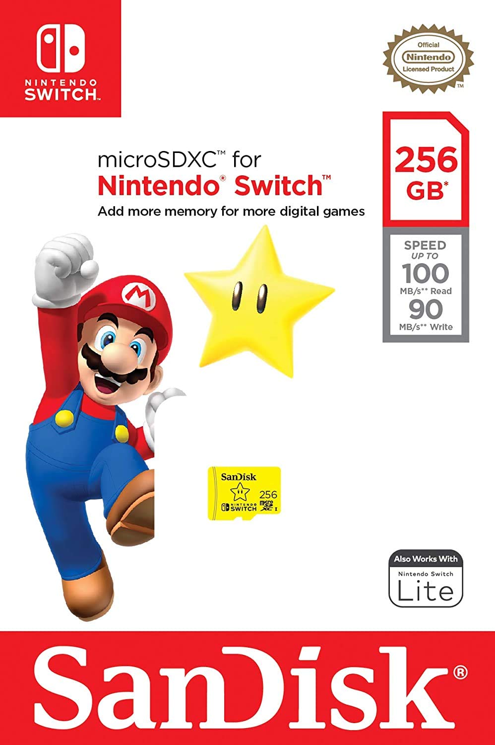 Amazon.com: SanDisk 256GB Nintendo Switch MicroSDXC UHS-I Memory