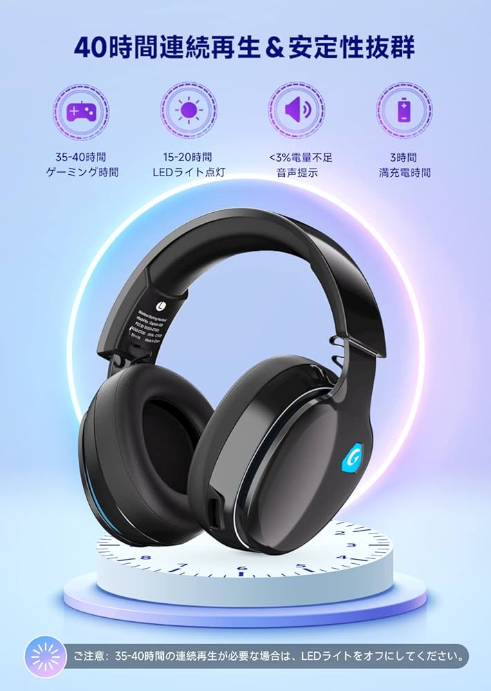 Amazon.co.jp: ゲーミングヘッドセット【2.4GUSBアダプター /Bluetooth