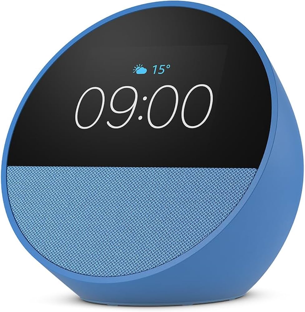 Echo Spot (newest gen), Smart alarm clock with vibrant sound +