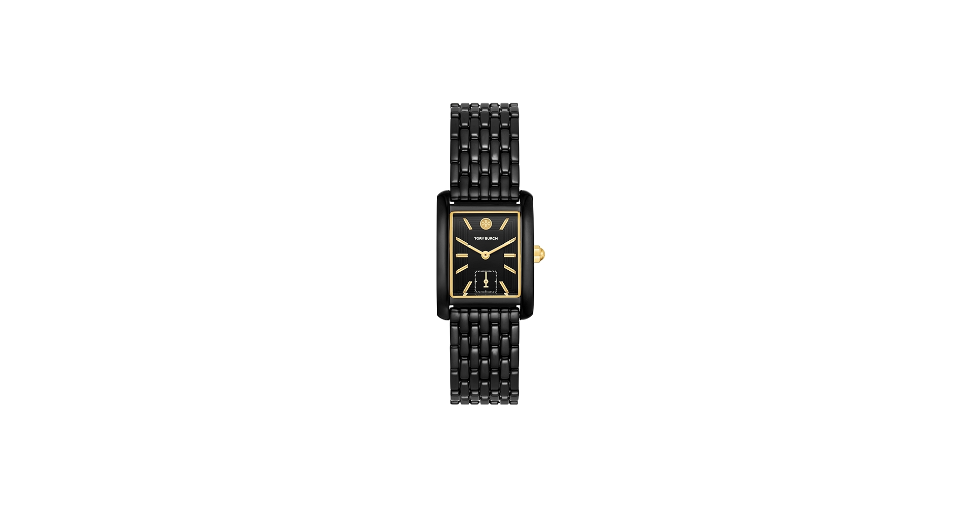 Amazon.com: Tory Burch Women's Eleanor Black Stainless Steel