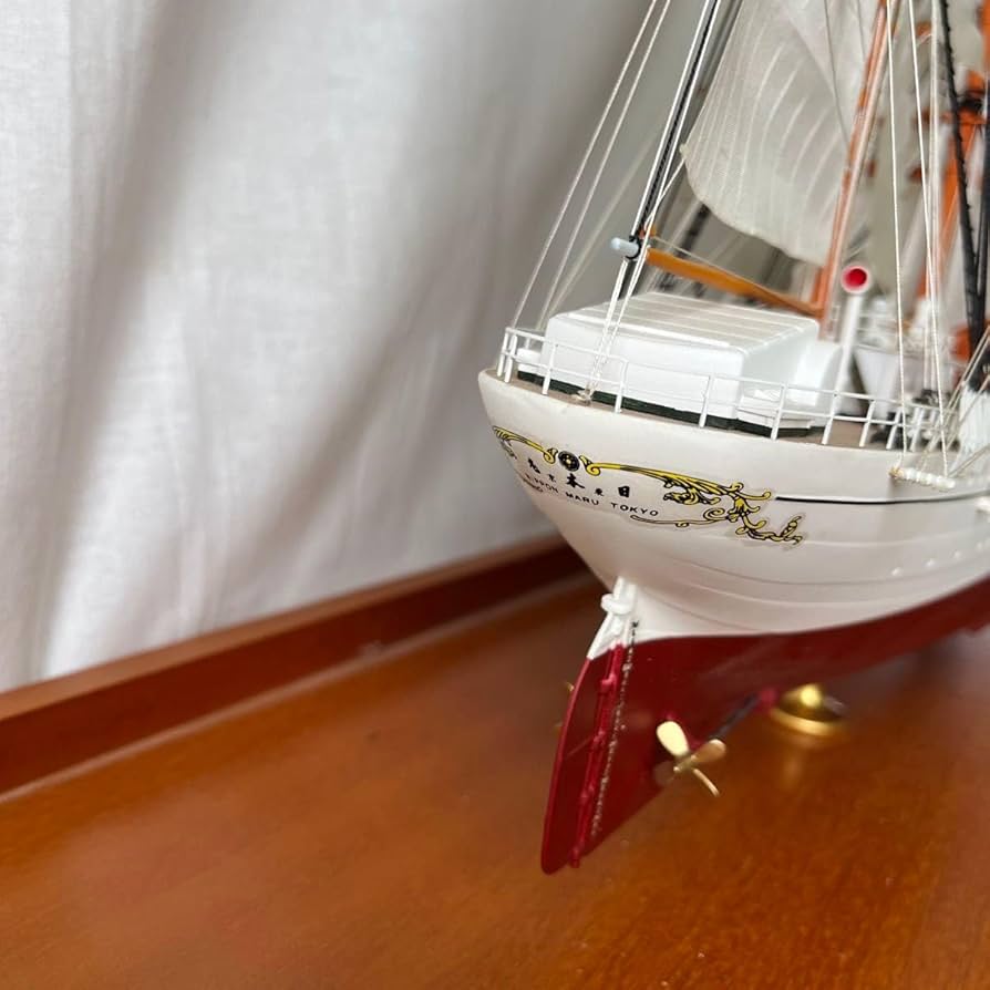 Amazon | 大型帆船模型 初代日本丸 模型 ガラスケース入り