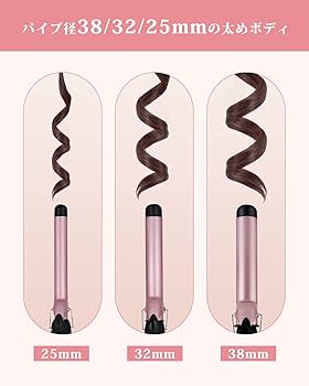 Amazon | CkeyiN ヘアアイロン カールアイロン32mm コテ マイナス