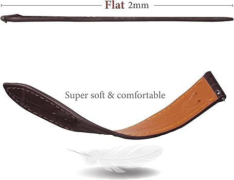 Amazon.co.jp: [vinacreations] 19mm ダークブラウン クロコダイル