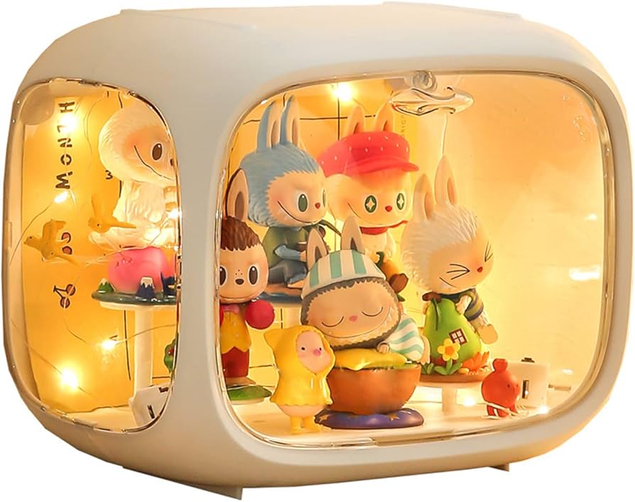 Amazon.co.jp: ライト付きフィギュア用ディスプレイケース 調節可能な