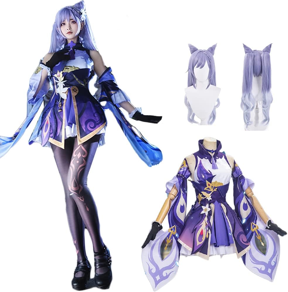 Amazon.co.jp: 優品制作 原神 コスプレ 刻晴 コスプレ衣装 セット