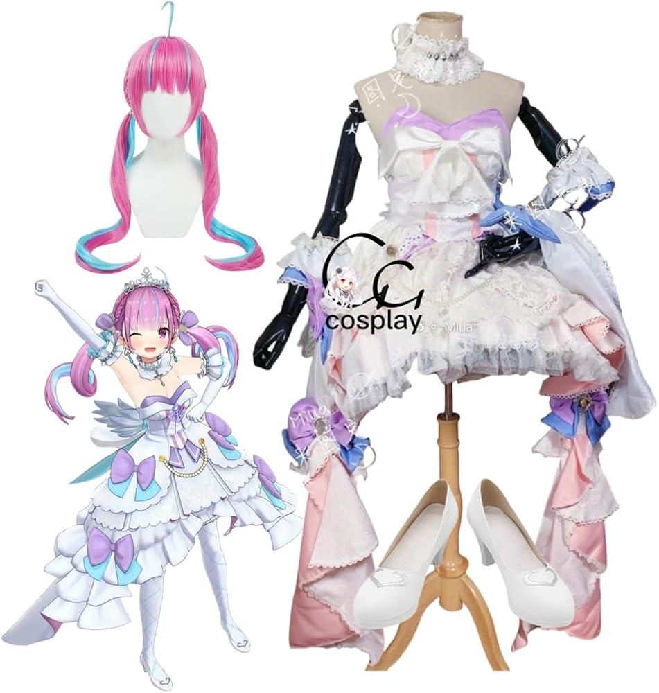 Amazon.co.jp: GGcosplay VTuber 湊あくあ 花嫁 プリンセス コスプレ