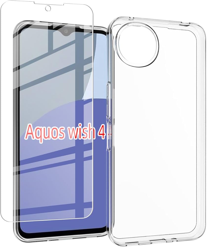 Amazon.co.jp: 【1枚セットガラスフィルム+1個ケース TPU】For Aquos