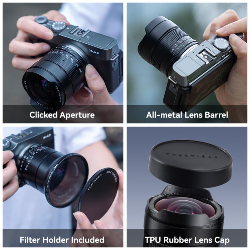 Amazon.com : TTARTISAN 10mm F2 Lens APS-C MF Ultra-Wide for Fuji X