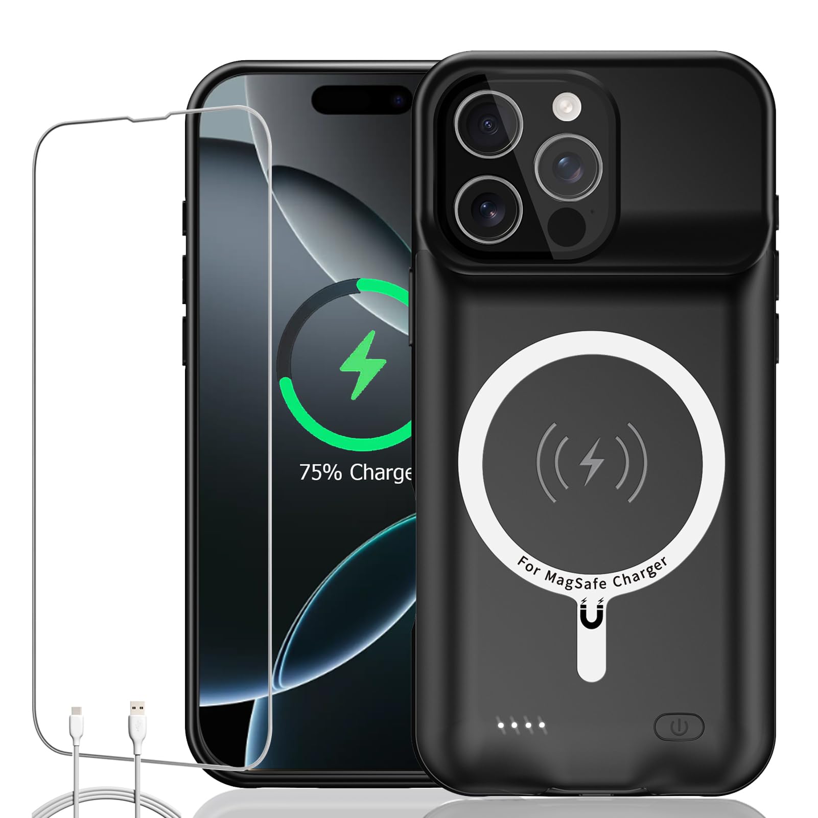 Amazon.com: Battery Case iPhone 16 Pro, Upgraded 10000mAh