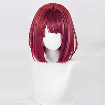 Amazon.co.jp: LAOBAO コスプレ ウィッグ 有馬かな 重曹ちゃん ボブ 赤