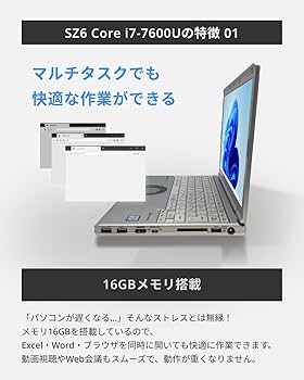 Amazon.co.jp: 【爆速メモリ16GB】 レッツノート 中古 win11pro Let's