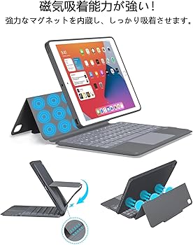 Amazon.co.jp: iPad 第9/8/7世代 キーボード付きケース Rucceko pro