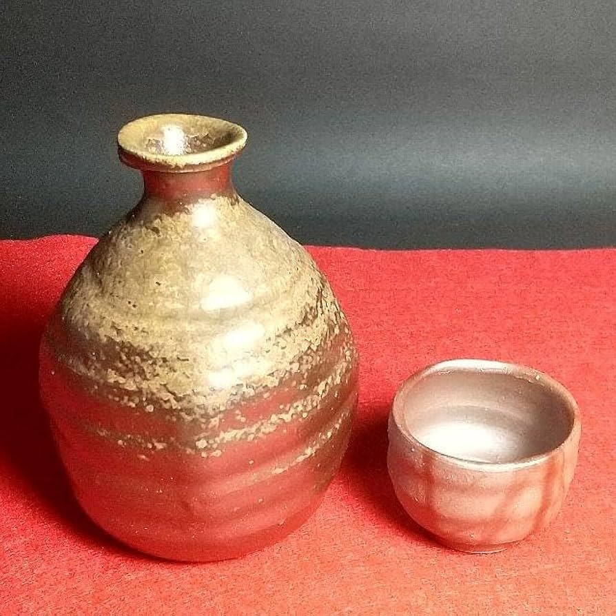 Amazon.co.jp: 備前焼 徳利 ぐい呑 奈義法然窯 中尾晃 : ホーム＆キッチン